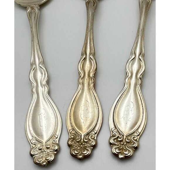Holmes & Edwards Tablespoon Spoons Chalon Chatsworth 1906 Rolled Plate Monogram - Picture 8 of 9